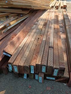 2x4x8 brown stain ground contac