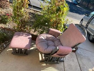 Glider and Ottoman - Dapper Gray