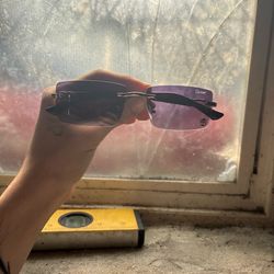 Black purple luxury Cartier sunglasses  Black buffs