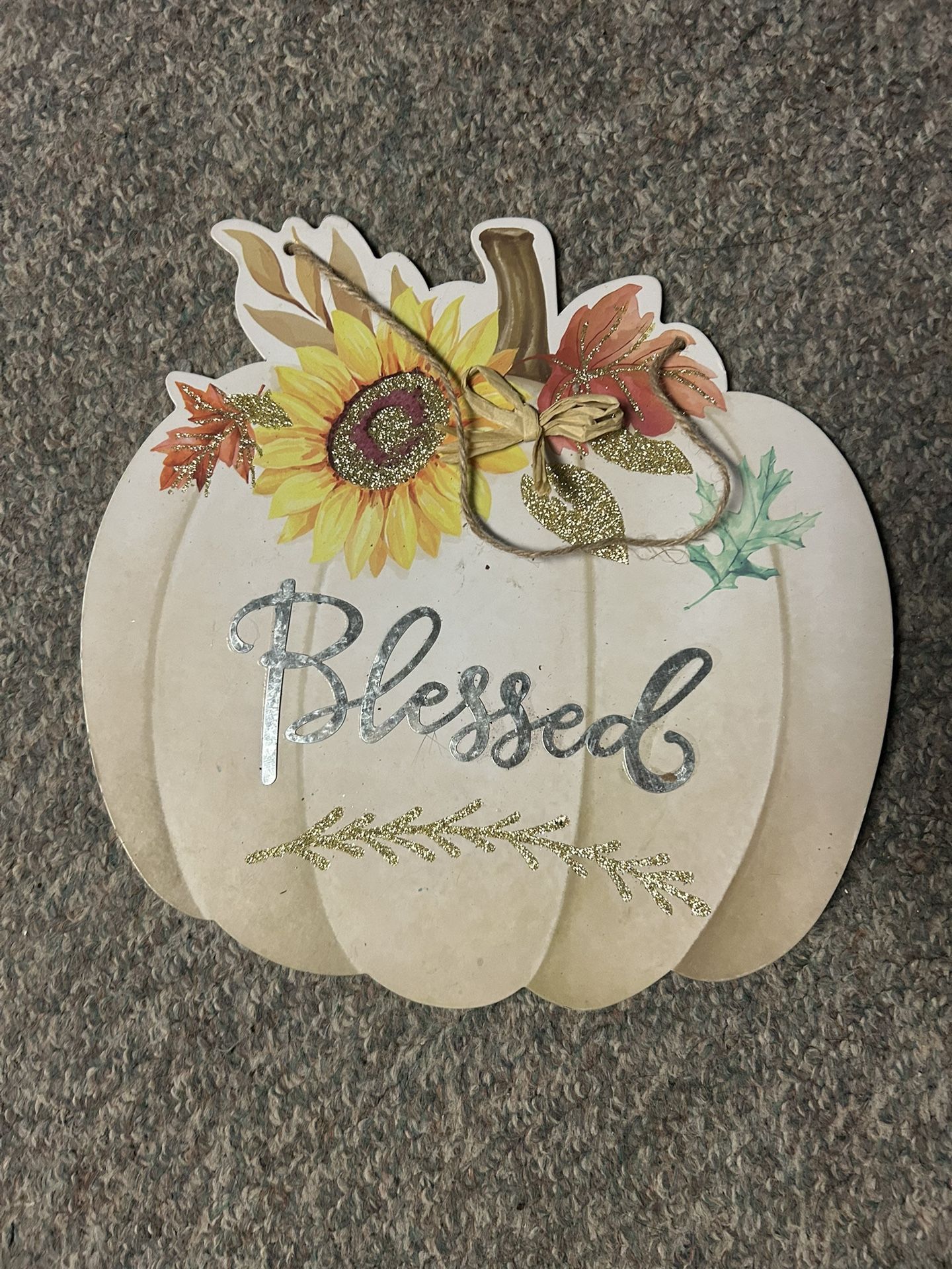 "Blessed" sign for hanging 