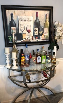 Glass bar with wine racks