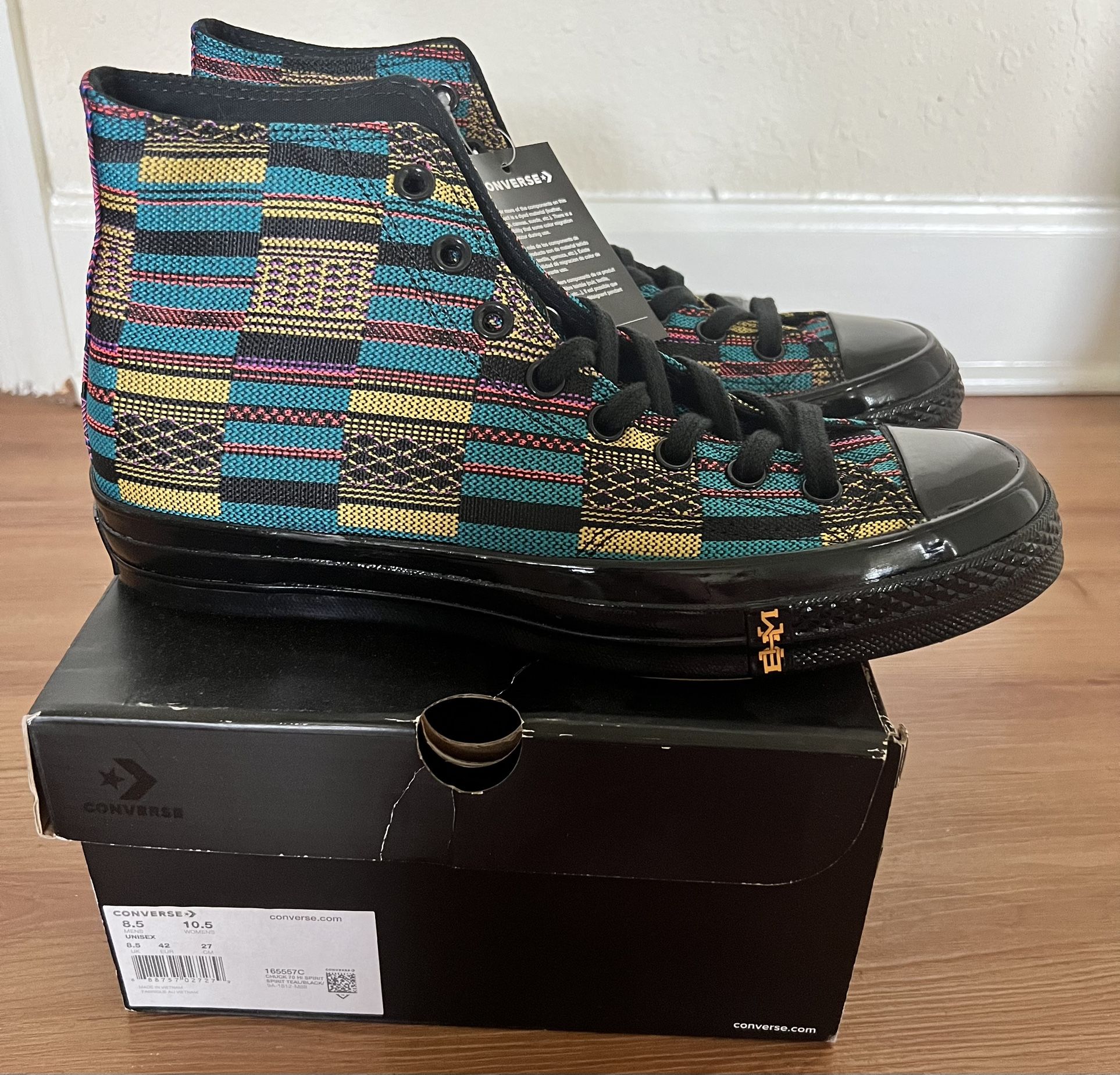 Converse Chuck Taylor NEW All-Star 70 Hi BHM Mens Size 8.5 Womans 10.5 Black History Month 2019 Nike Brand New