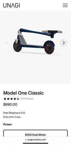 Unagi Electric Scooter Model 1