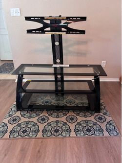 Z-Line Designs Glass TV Stand with Integrated Mount – Fits up to 65"