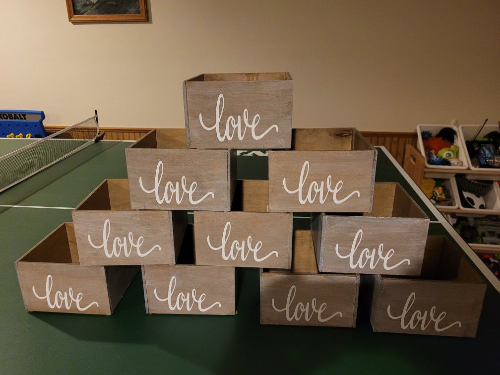 Handmade Wooden Wedding Centerpiece Boxes