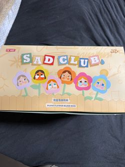 Pop Mart Cry Baby Sad Club Plush Flower Blind Box Case