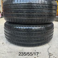 (2) - 235/55/17 Hankook Kinergy ST Tires