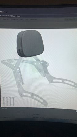 Back rest for Vulcan 900