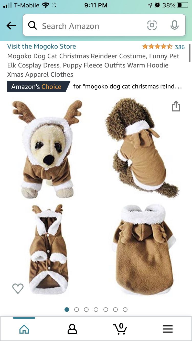 Dog Christmas Reindeer Sweater Size M