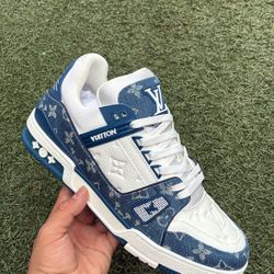 Blue Louis Vuitton Trainers