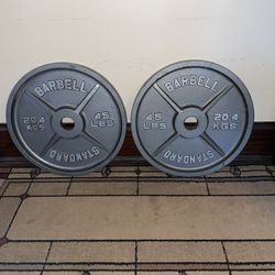 Pair of 45lb Olympic Weight Plates 