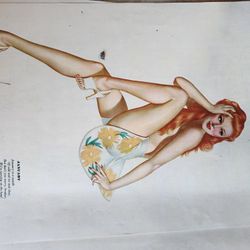 Vintage 12 Month Pin Up Paintings