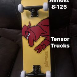 Skateboard Almost 8:125 Red Head New  $68