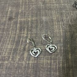 Diamond Accent Heart Earrings
