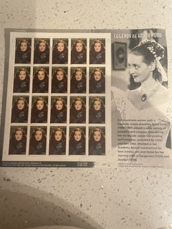 Collector’s Stamp Legends of Hollywood-Bettie Davis Stamps