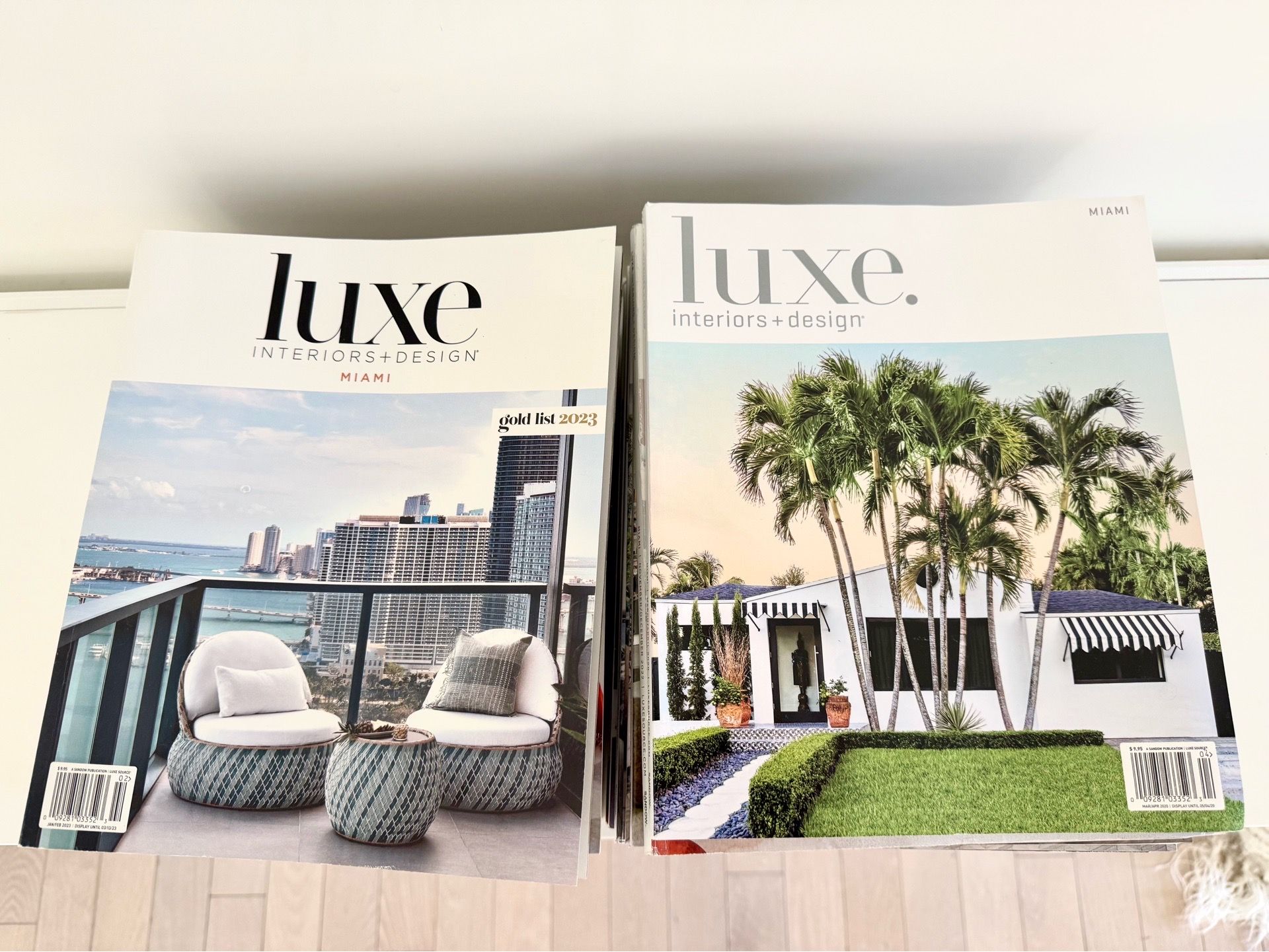 22 LUXE Interiors + Design magazines (2015–2023) – Miami editions