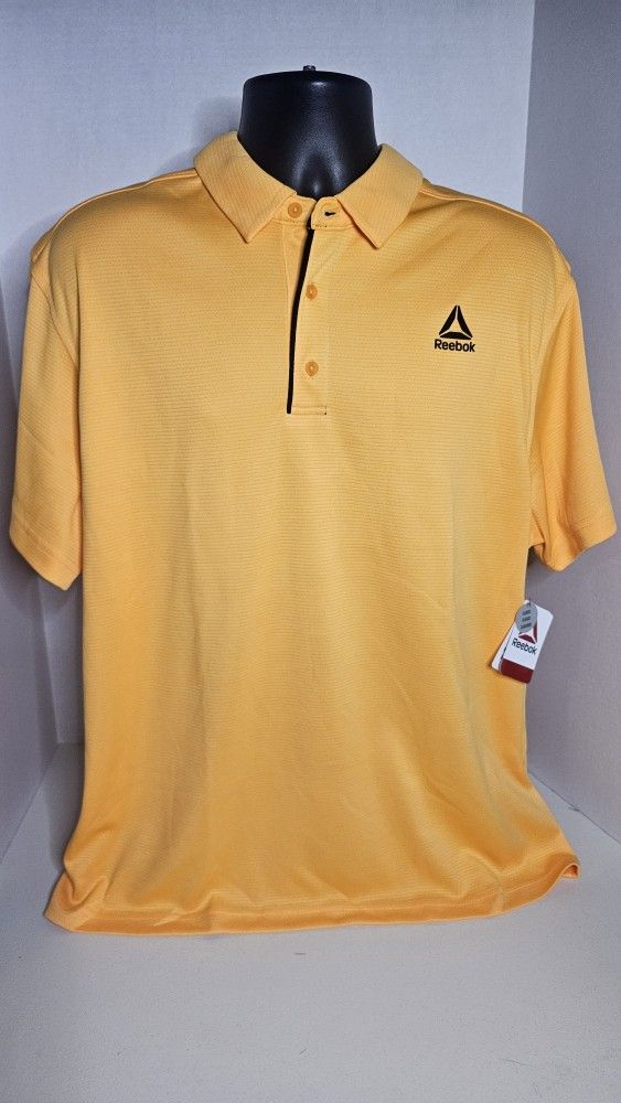 Reebok Blazing Orange Perfect Polo Mens 2XL