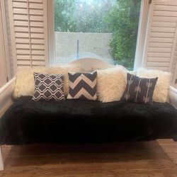 White twin bed & Mattress