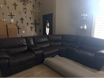 brown sectional couch