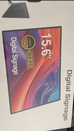 15.6" Digital Signage Display 10000 mAh Capacitive Touch Screen Advertising Display with Wireless Screen Mirroring, All in One LCD Screen HDMI-in with