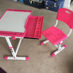 Pink Adjustable Desk