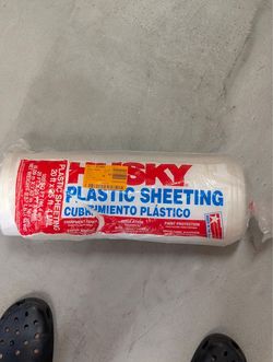 Husky 20 ft. x 25 ft. Clear 4 mil Plastic Sheeting