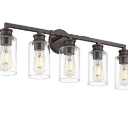 Emliviar Large 5-Light Vanity Light Fixture for Bathroom