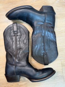 Ariat Black Leather Cowboy Boots 9.5 M