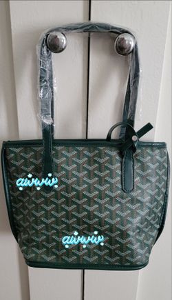 mini tote bag with zipper/green gyrd😉