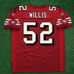 Size Large Patrick Willis Reebok San Francisco 49ers NFL Authentic On-Field EQT Red Jersey