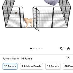 New in box FXW Homeplus Dog Playpen for Indoor Use - Stress-Free and Safe Play, Heavy Duty 45 Inch 16 Panels Dog Pen for Large Dogs, Black│Patented
