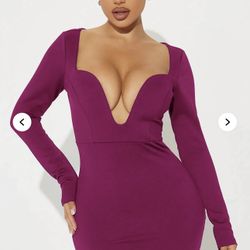 Fashion Nova Dress XL Woman New Ladies Sexy Dress Long sleeve 