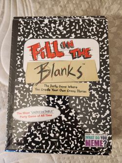 Brand new, still in plastic Fill In The Blank game