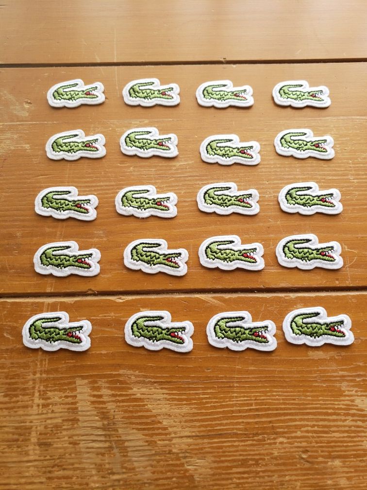 Lacoste patch lot of 20 iron on