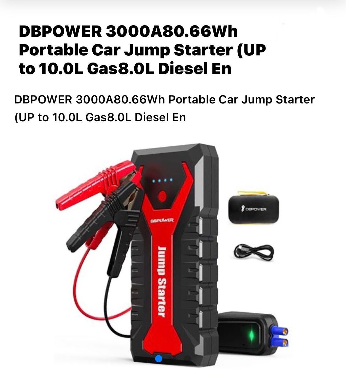 Portable Car Jump Starter