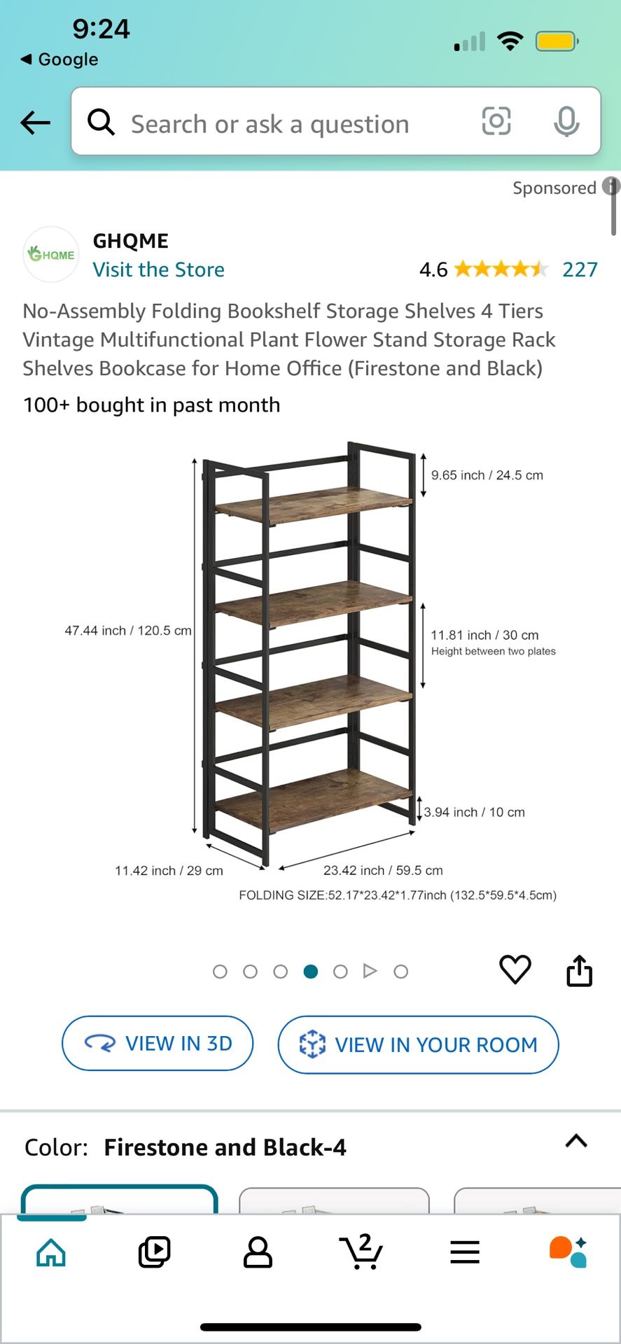 Foldable Bookshelves 2 Available