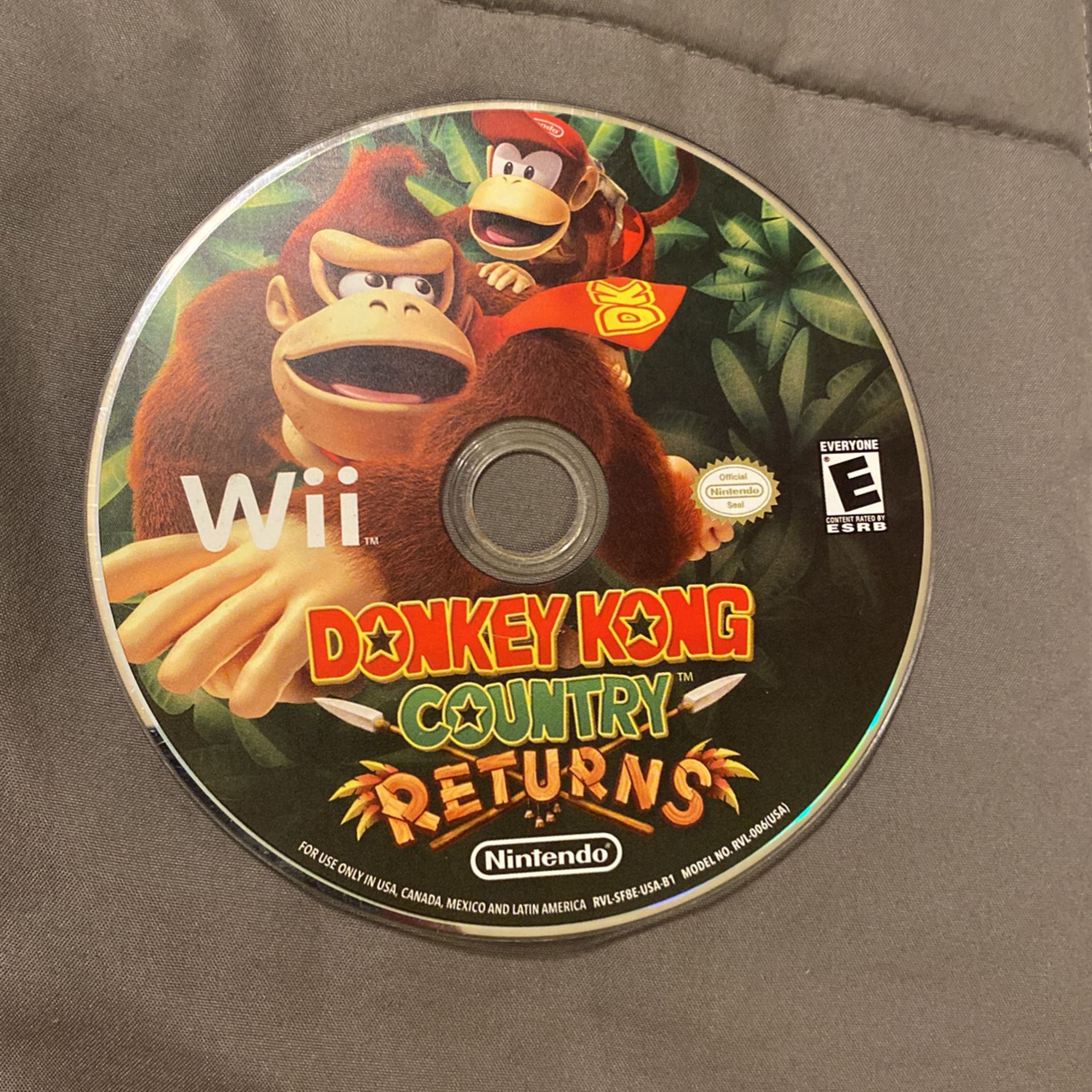 Nintendo Wii Donkey Kong Country Returns Video Game Single Disc Only