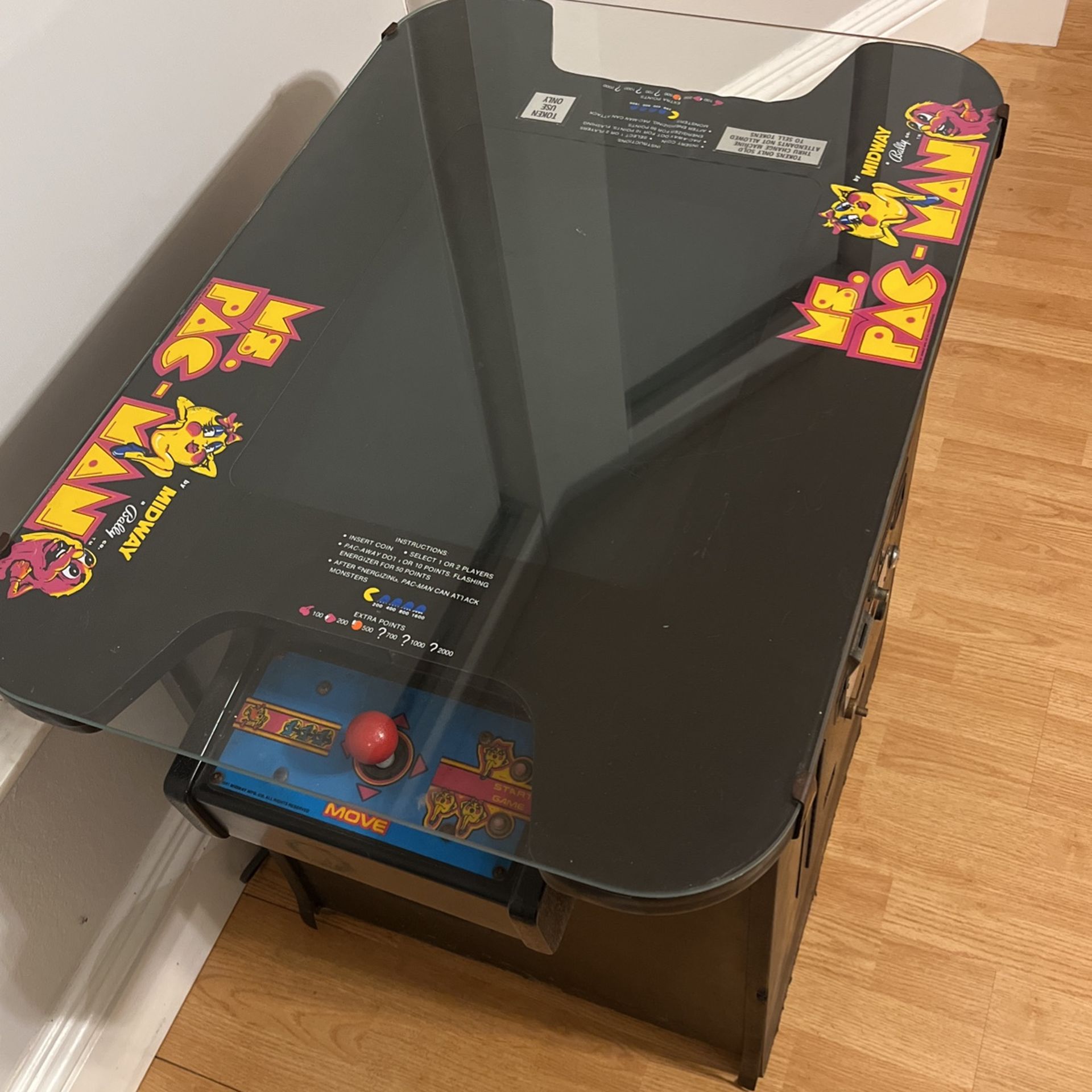 Original Ms PAC Man Cocktail Game OBO 