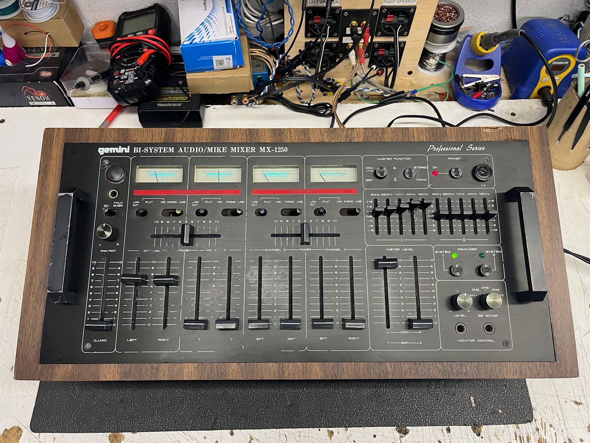 Vintage Gemini MX-1250 Bi-System Audio Mixer (serviced ) for Sale