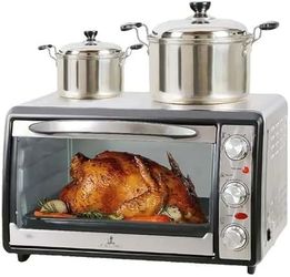 Toaster Oven combined with a built-in Shabbat warming tray/blech (Model OL-TO3507)