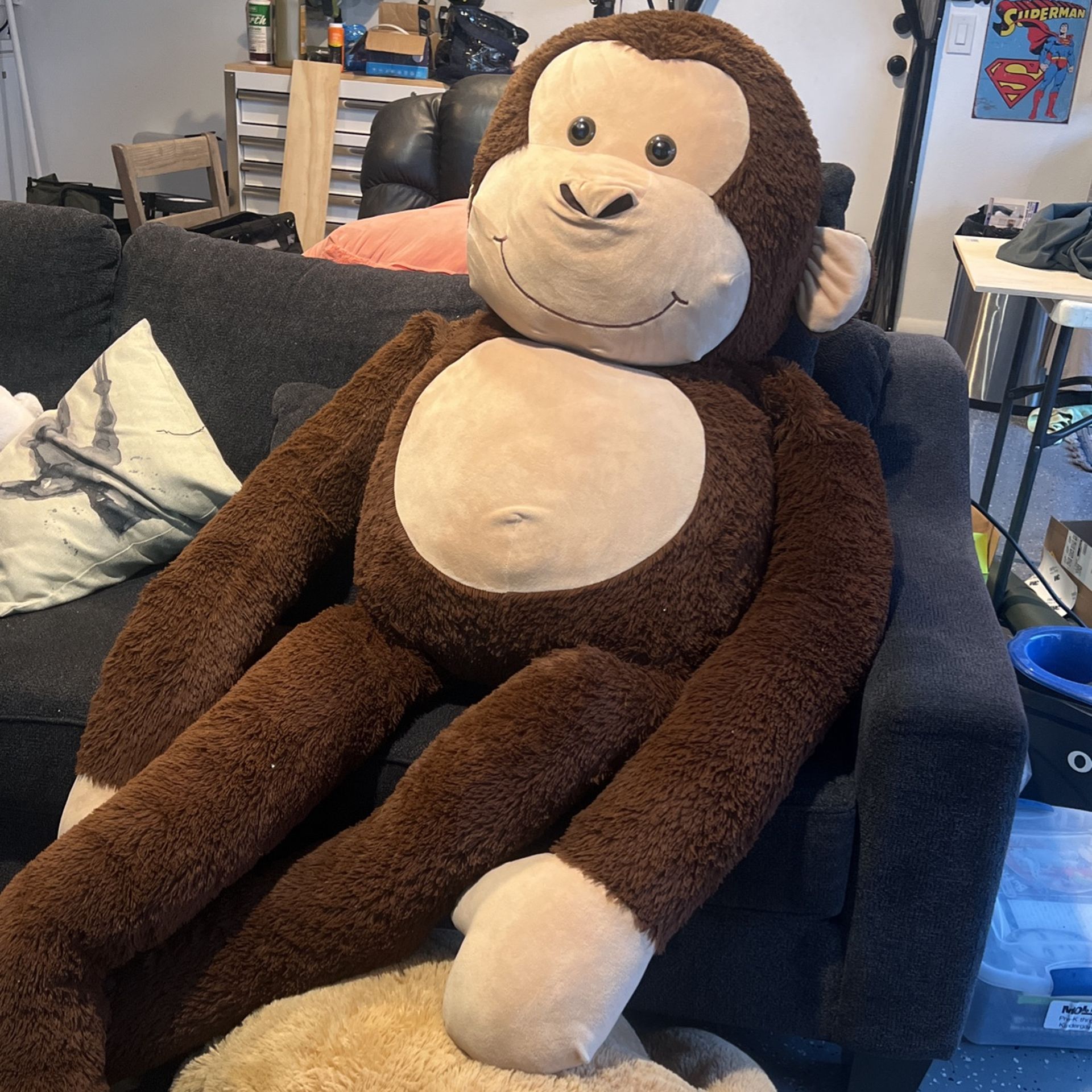 Giant monkey stuffed animal