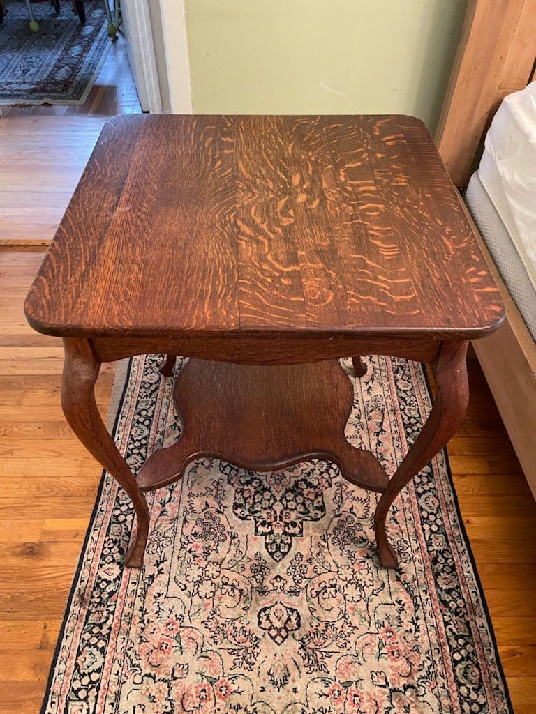 Rare "Tiger Wood" Vintage Antique Table By Baileys Tables