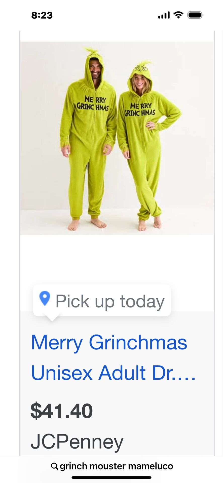 Merry Grinchmax ( Adulto ) Size S-M- L 