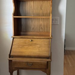 Vintage Secretary Desk With Hutch