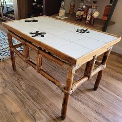 RARE VINTAGE (late 1950's ) JOHN WISNER for FRICKS REED Asian Bamboo Coffee Table (See Pic) 