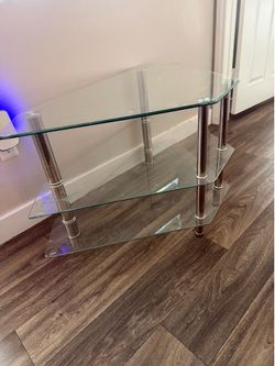 Glass two level table