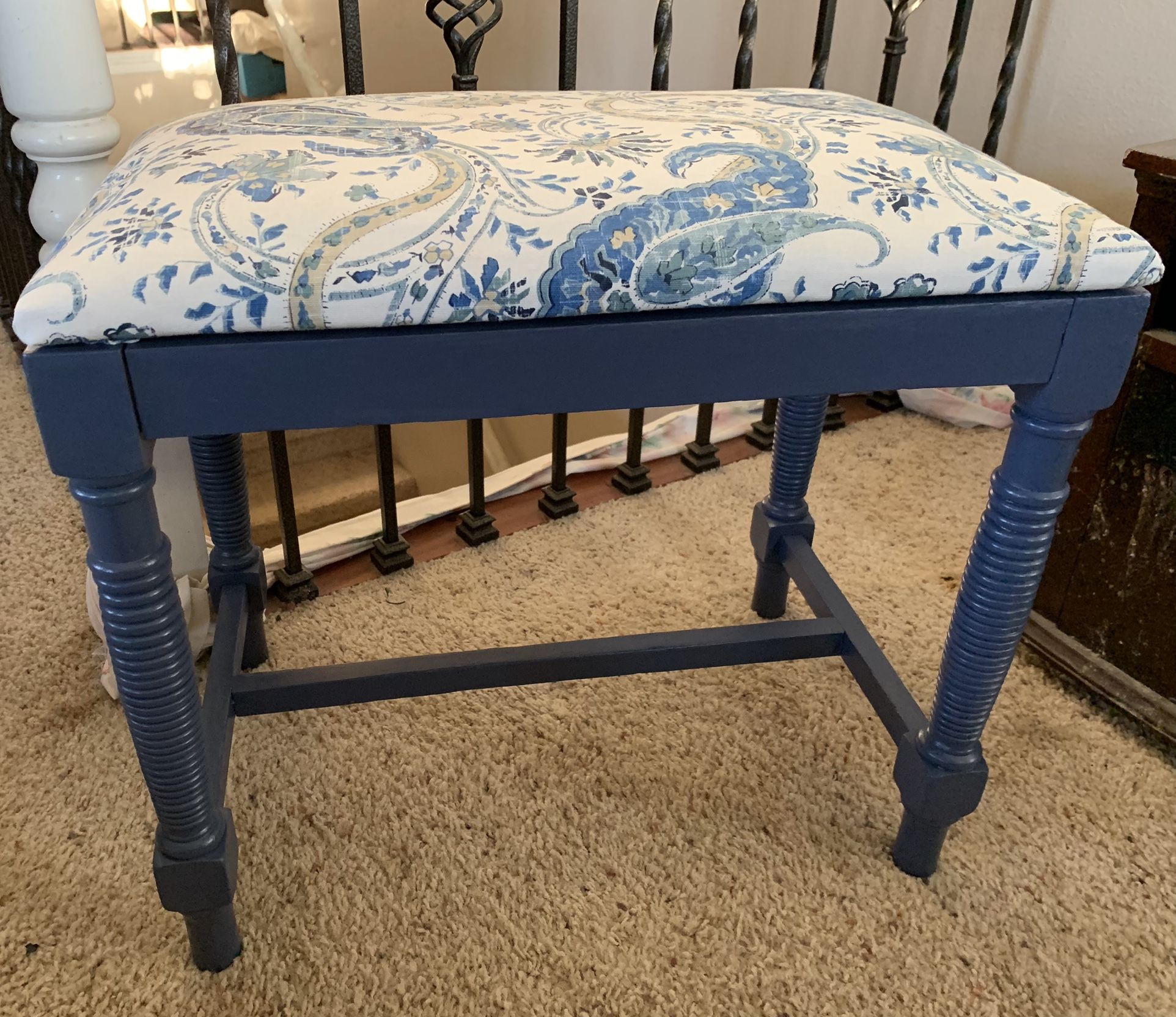 Antique Turned Leg Bench Seat