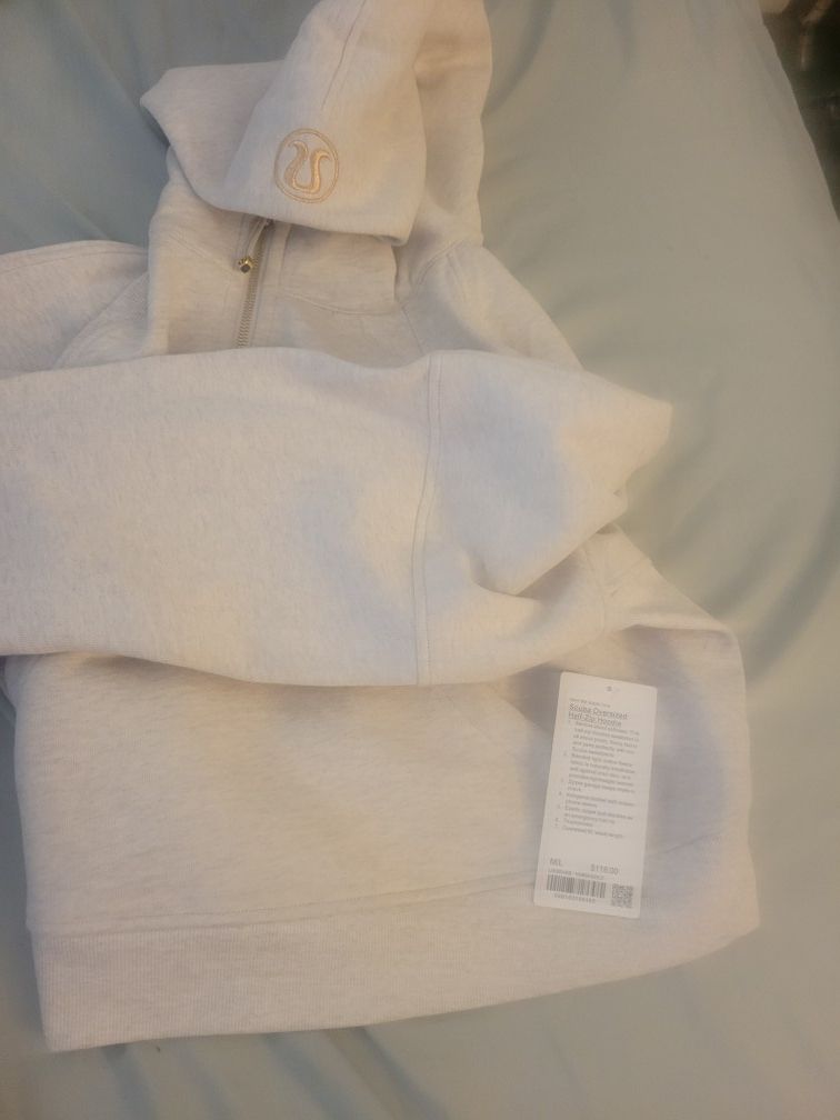 Light Gray/Gold Lululemon Hoodie