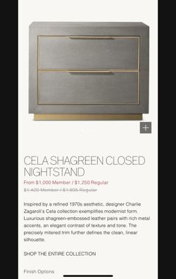 Restoration Hardware Shagreen Night Stand