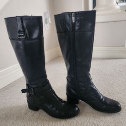 Bandolino Knee High Leather Boots Size 6M